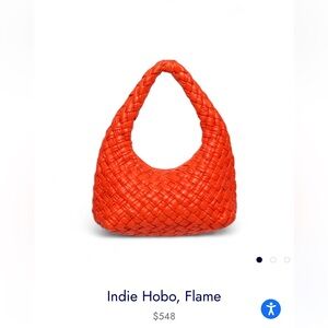 Walter Baker Vibrant Orange Woven Hobo Bag
